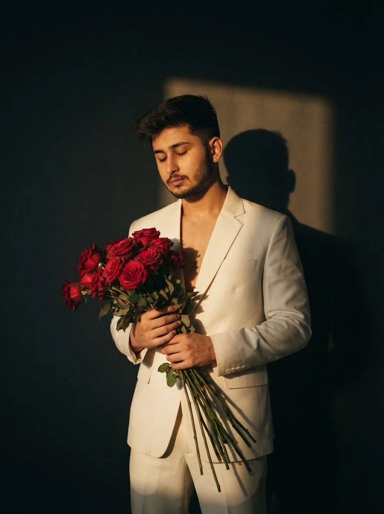 A Gentleman with Roses