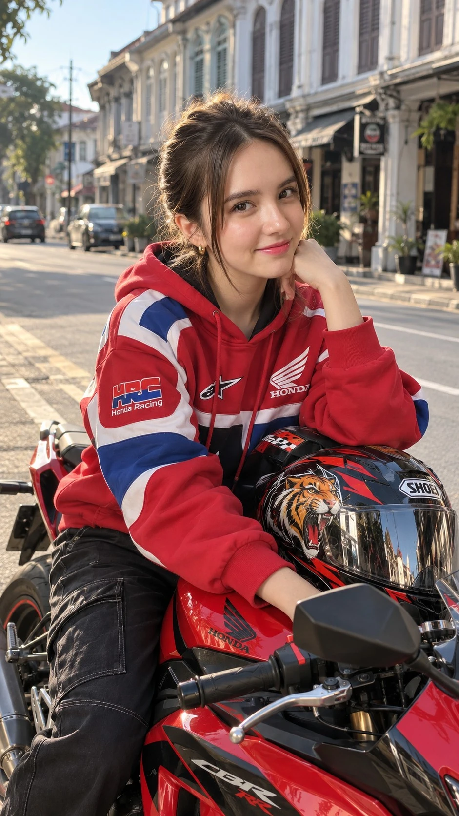 Red Sportbike Girl Aesthetic