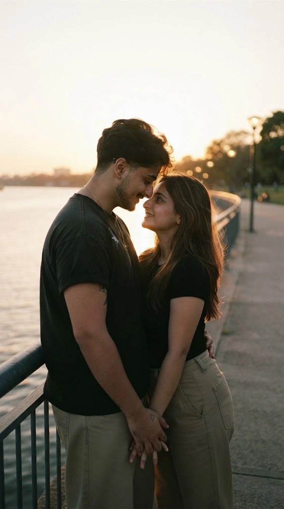 Romantic Golden Hour Couple Portrait